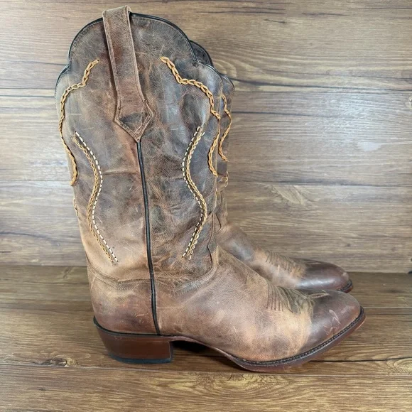 DAN POST ‘Albany’ Cowboy Boots Men’s Size 12 EW Leather Western Shoes - Picture 11 of 11
